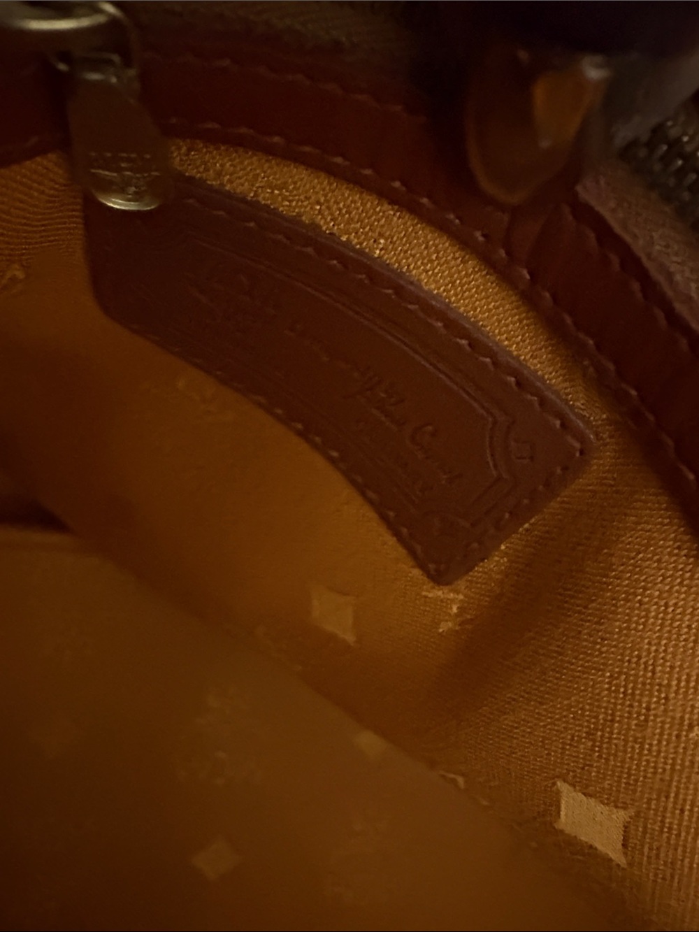 MCM Cognac Visetos Dome Satchel in Cognac and Brown - Picture 11 of 15